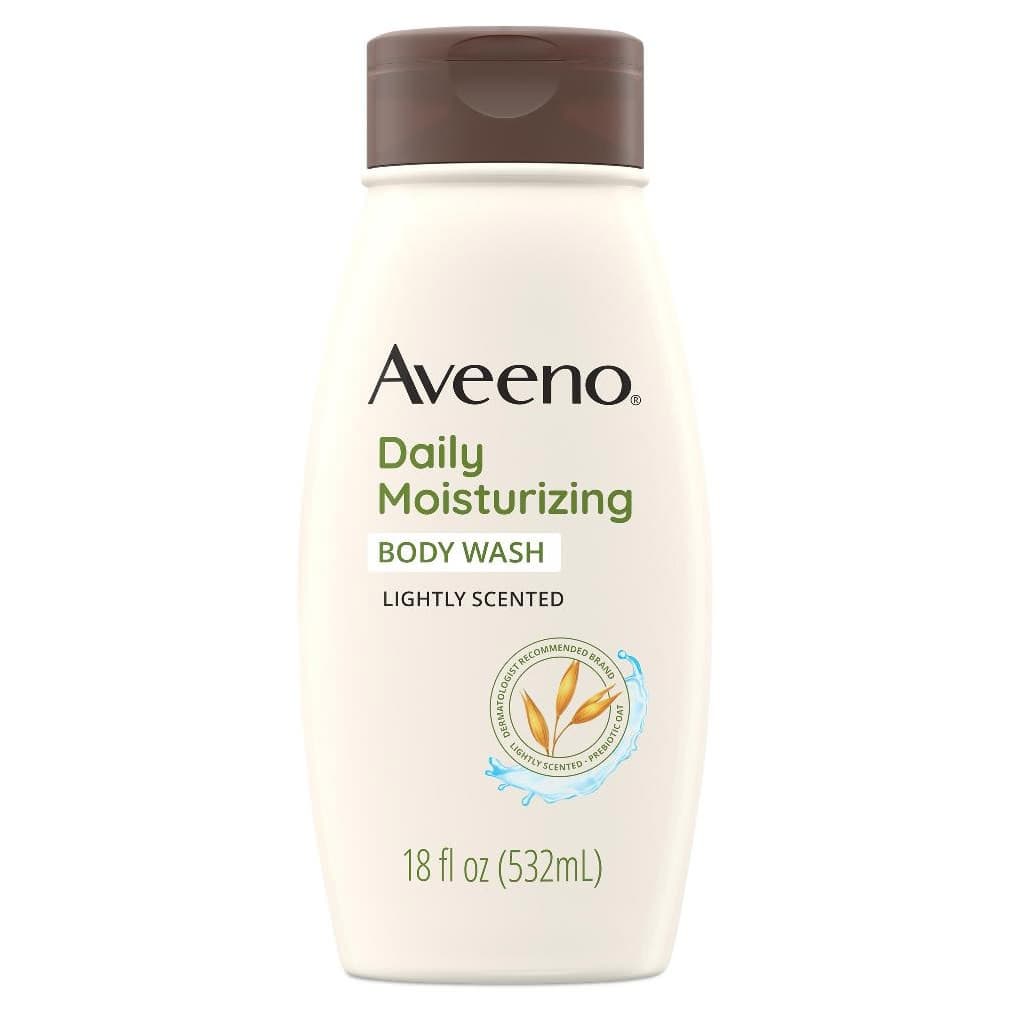 Aveeno Daily Moisturizing Body Wash Dry Skin, Lightly Scented, 18 oz - Case of 12 - Image 1