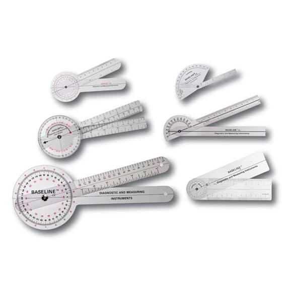 Baseline 6-Piece Plastic Goniometer Set, Standard Set - Package of 25 - Image 1