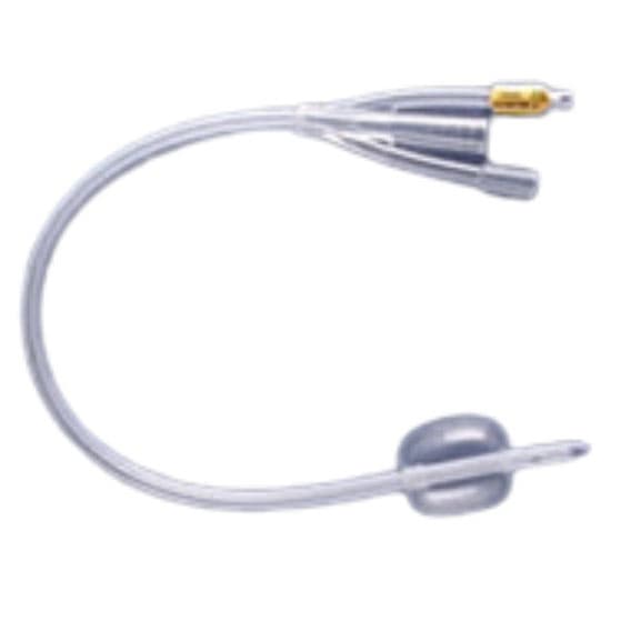Rusch 100% Silicone Indwelling 3-Way Foley Catheter, 24 Fr - Box of 5 - Image 1