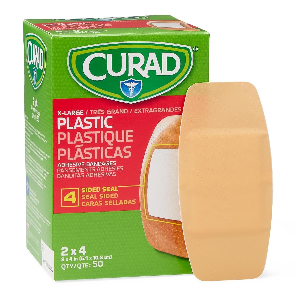 Curad Plastic Adhesive Bandages, 2 x 4 Inch - Case of 600 - Image 1