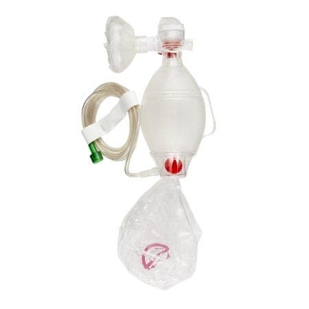 Spur II Resuscitator 2600 mL Bag 2600 mL Bag Pediatric, Disposable, Tube Reservoir - Case of 6 - Image 1