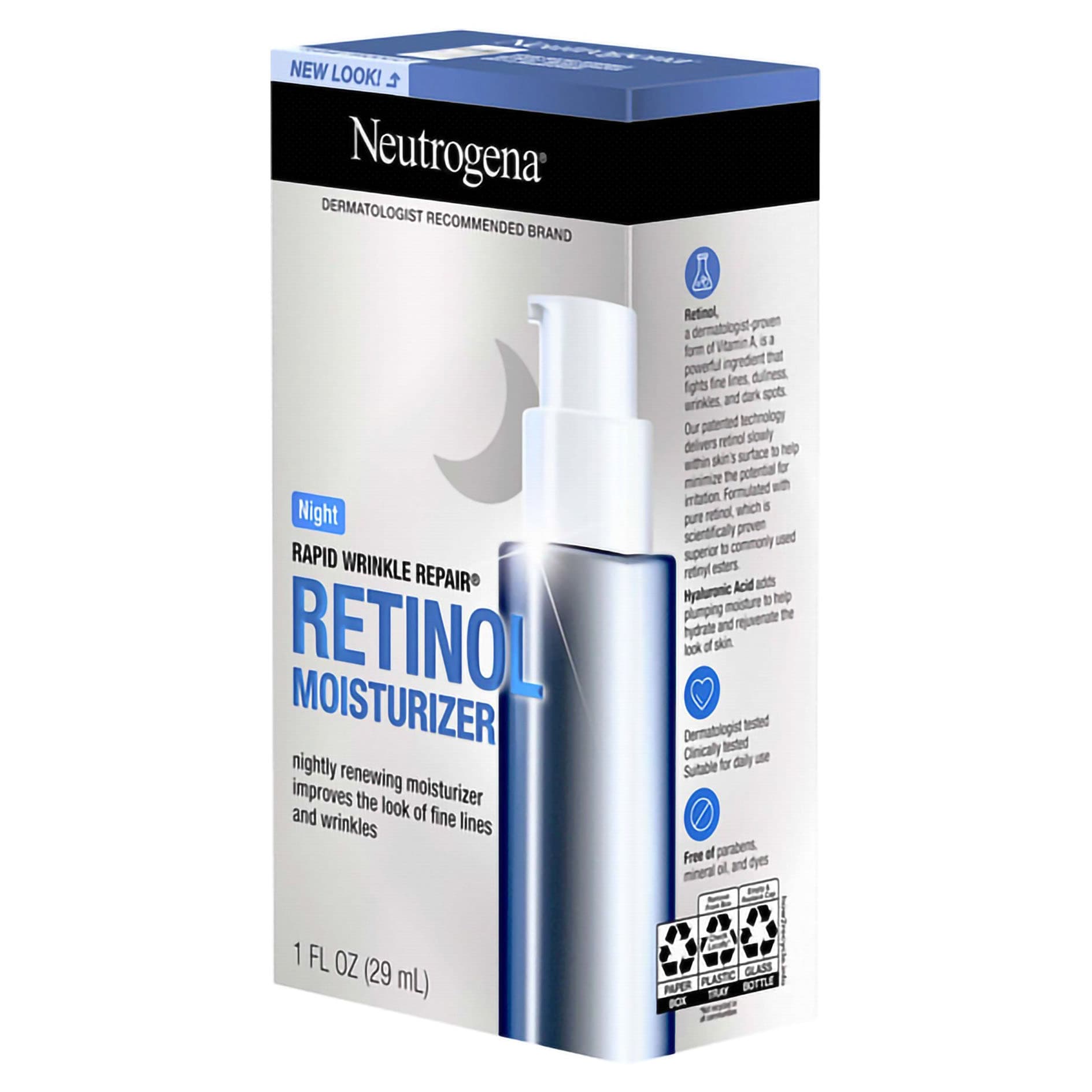 Neutrogena Rapid Wrinkle Repair Night Retinol Moisturizer, Unscented, 1 oz - Each - Image 3