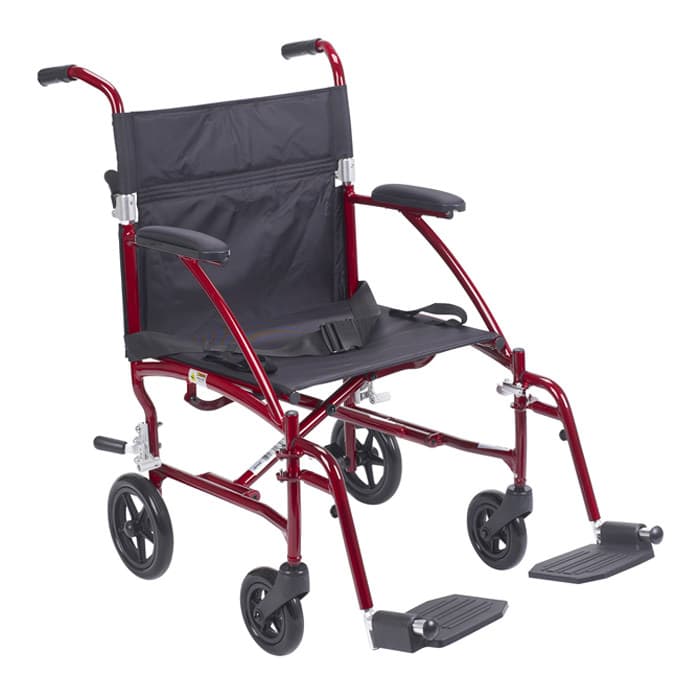 Drive Medical Fly-Lite aluminum transport wheelchair - Image 3