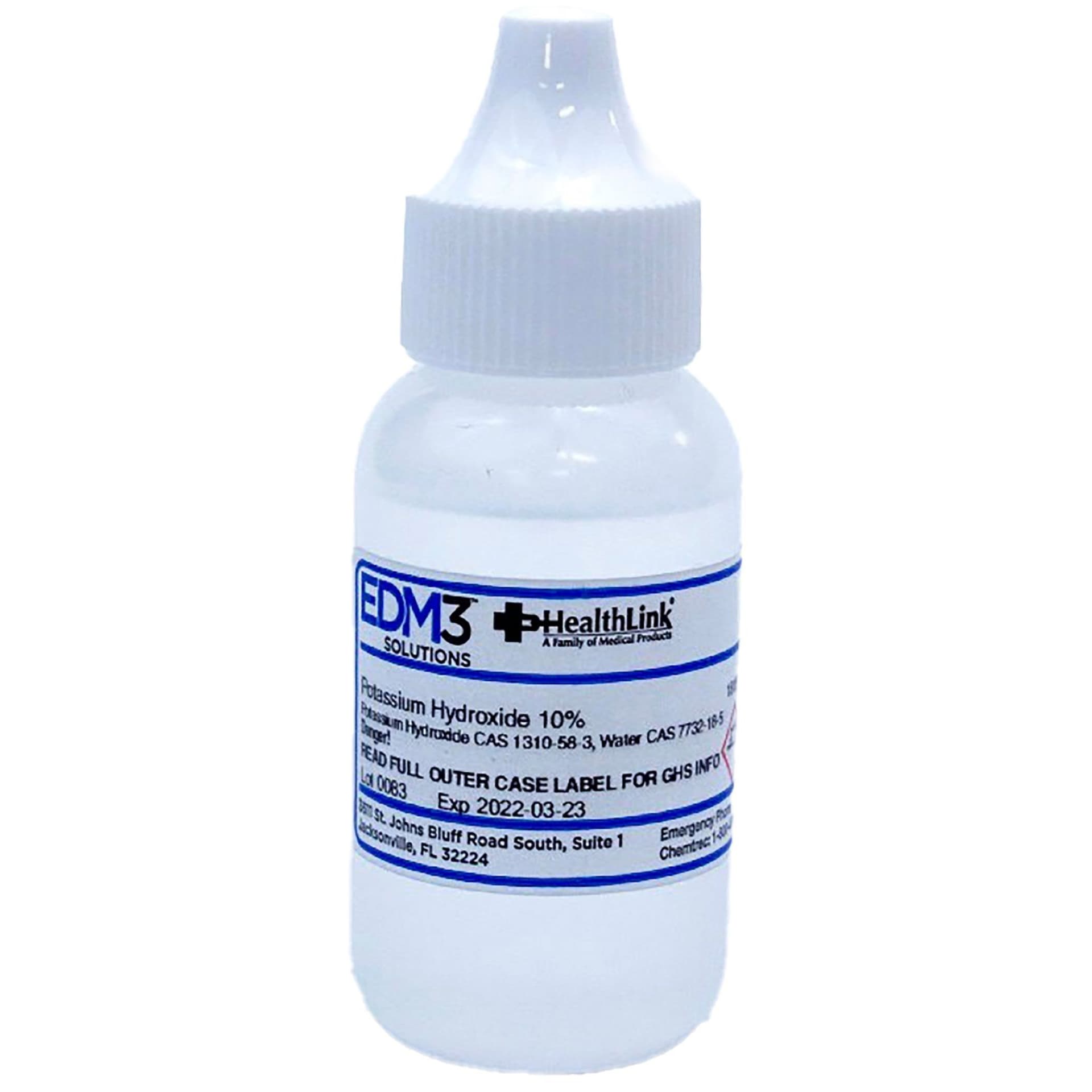 EDM 3 LLC Histology Reagent Potassium Hydroxide 10% Solution, Squeeze Bottle, 30 mL - Each - Image 1