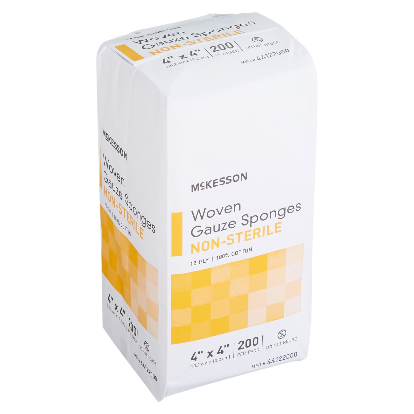 McKesson Cotton Gauze Sponges, 12-Ply, 4 x 4 Inch - Case of 2000 - Image 1