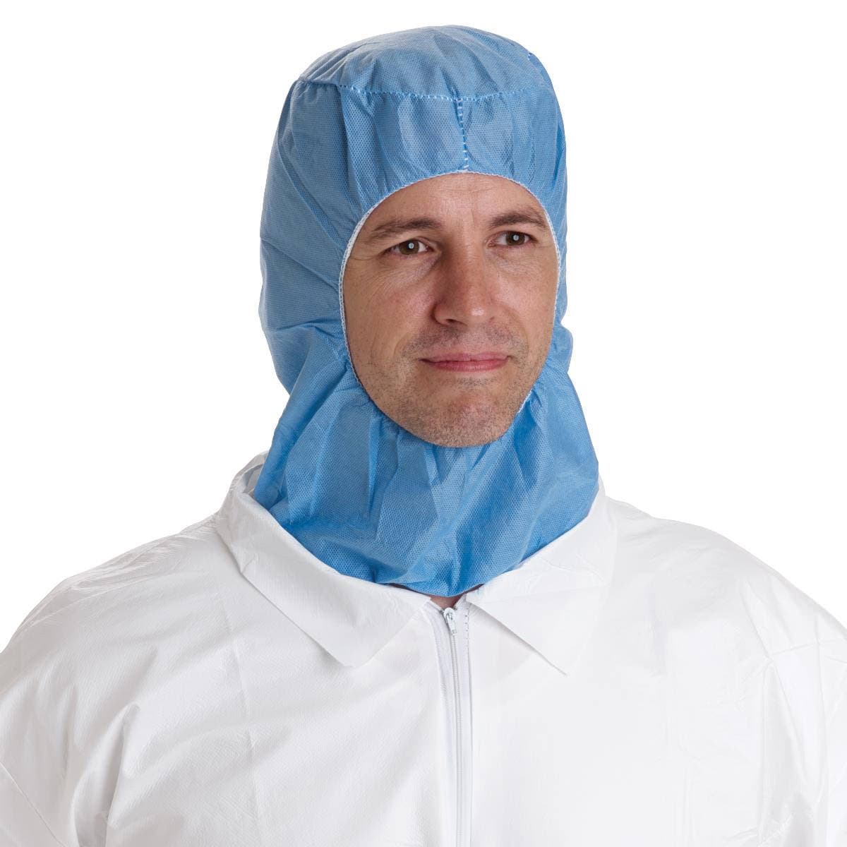 Medline Multilayer Head and Beard Covers, Blue - Image 2