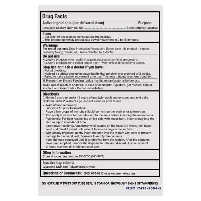 DocuSol Kids Constipation Relief Mini Enemas - Box of 5 - Image 3
