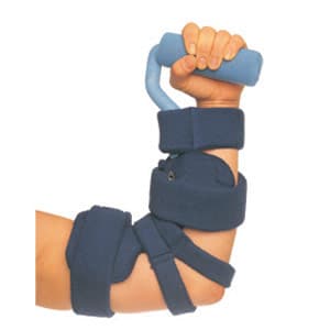 Comfy Elbow and Full Hand Orthosis, Navy Blue with Single Terry Cover - Image 1