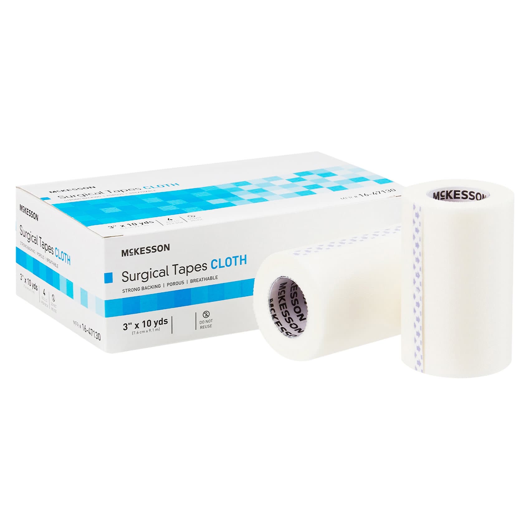 McKesson Air Permeable Silk-Like Cloth Surgical Tape, 3 Inch X 10 Yard - Image 1