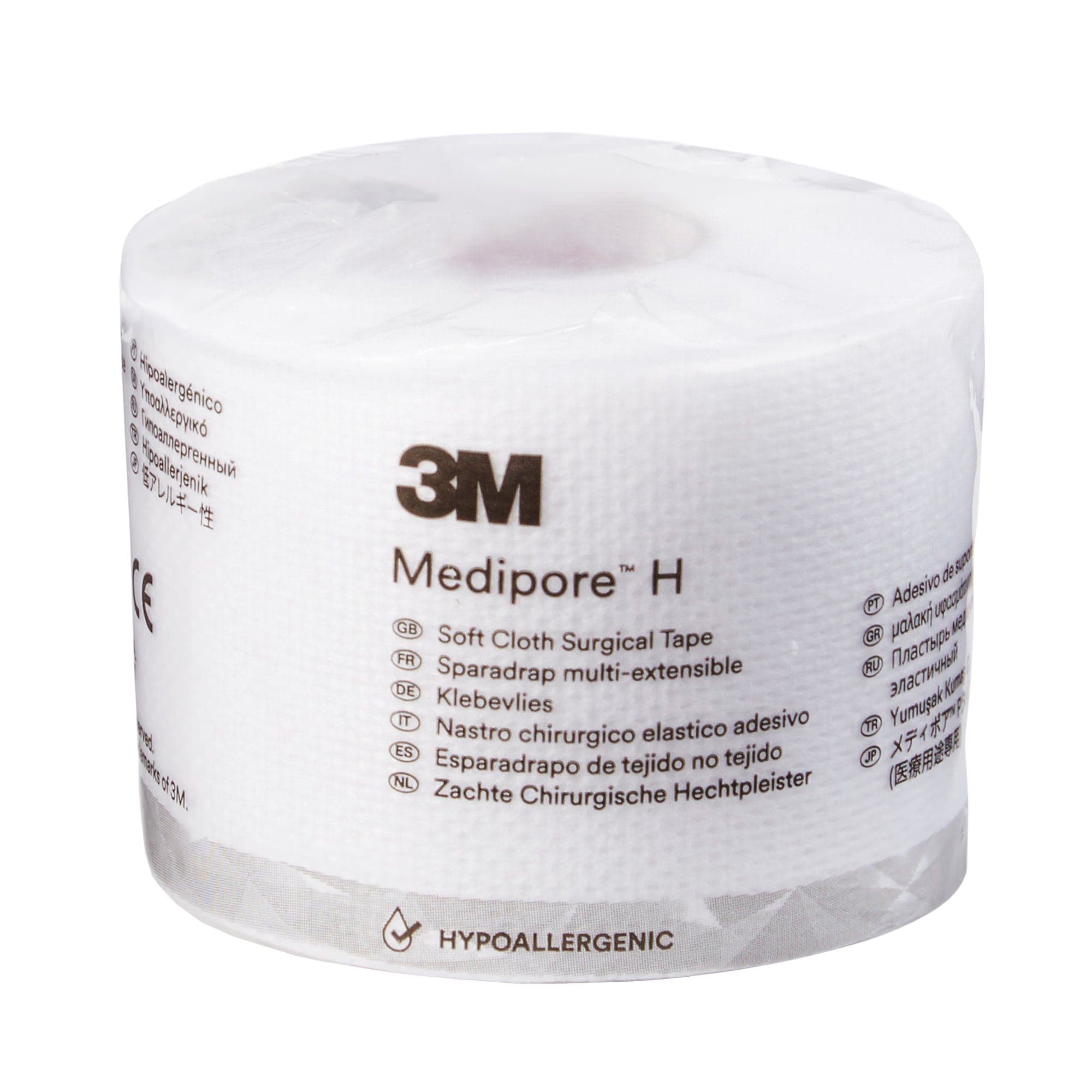 3M Medipore H Hypoallergenic Soft Cloth Surgical Tape, White, 2 Inch x 10 Yards - Each - Image 1