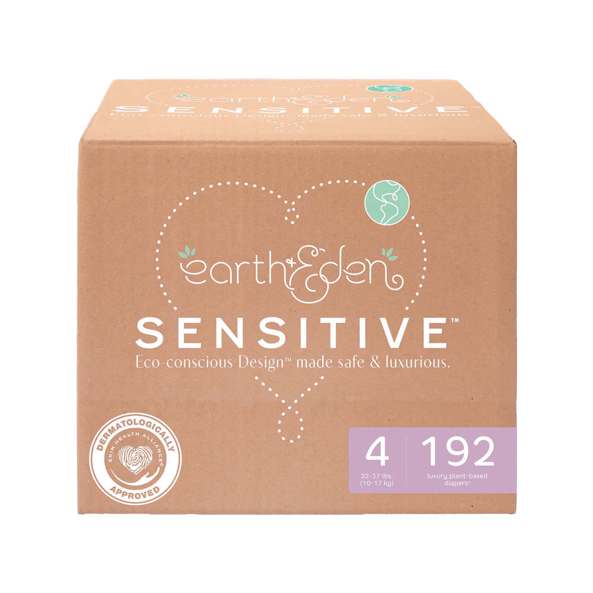 Earth & Eden Sensitive Baby Diaper, Size 4 - Case of 192 - Image 1