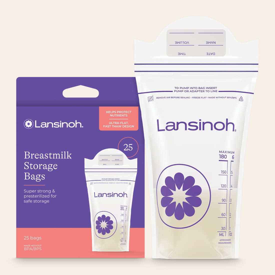 Lansinoh Breastmilk Storage Bags - Package of 25