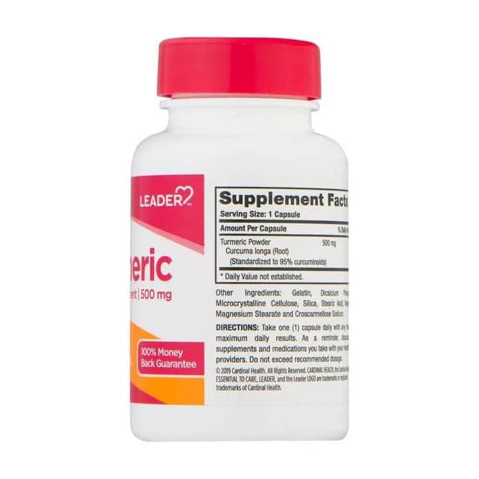 Leader Tumeric Capsule, 500 mg - Bottle of 60 - Image 2