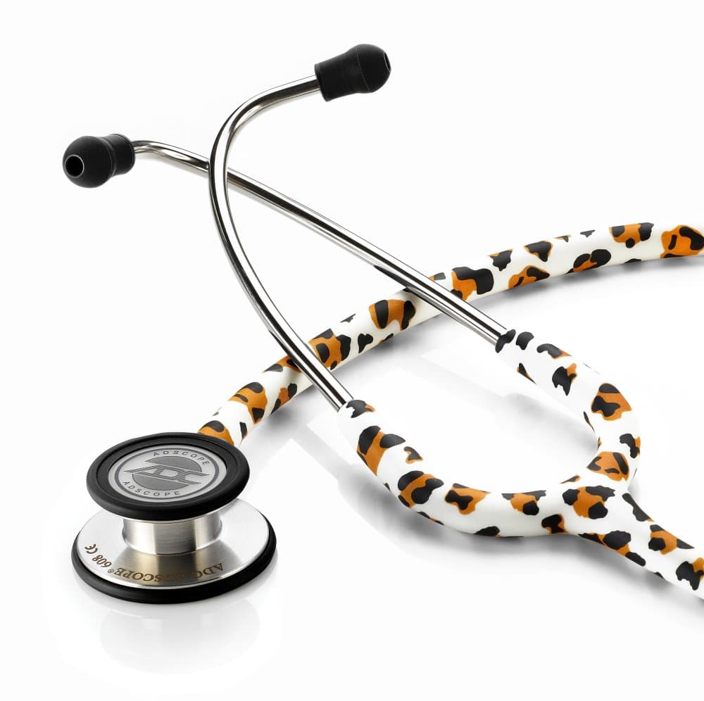 ADC Adscope Convertible Clinician Stethoscope, Leopard - Image 1