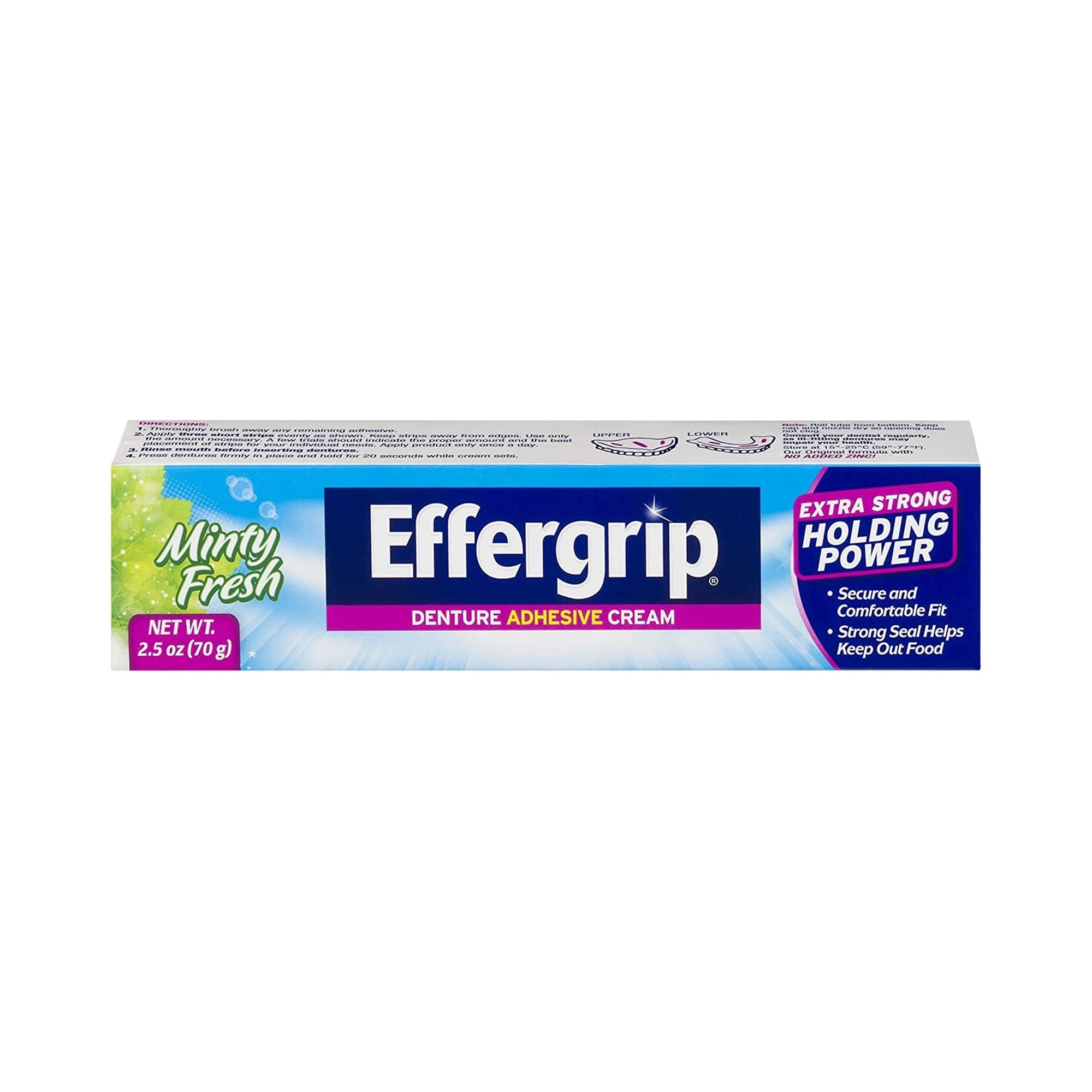 Effergrip Denture Adhesive Cream, 2.5 oz