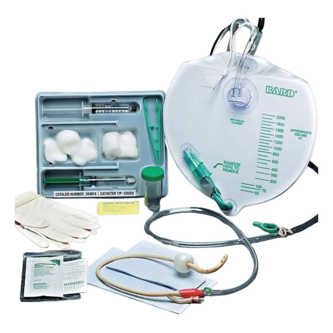 Lubricath Indwelling Catheter Tray, 350 mL UM, 16 Fr - Each - Image 1