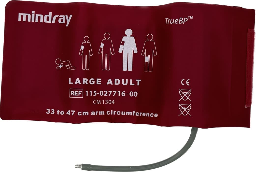 Mindray Reusable Blood Pressure Cuff, Large Adult, 33 to 47 cm - Image 1