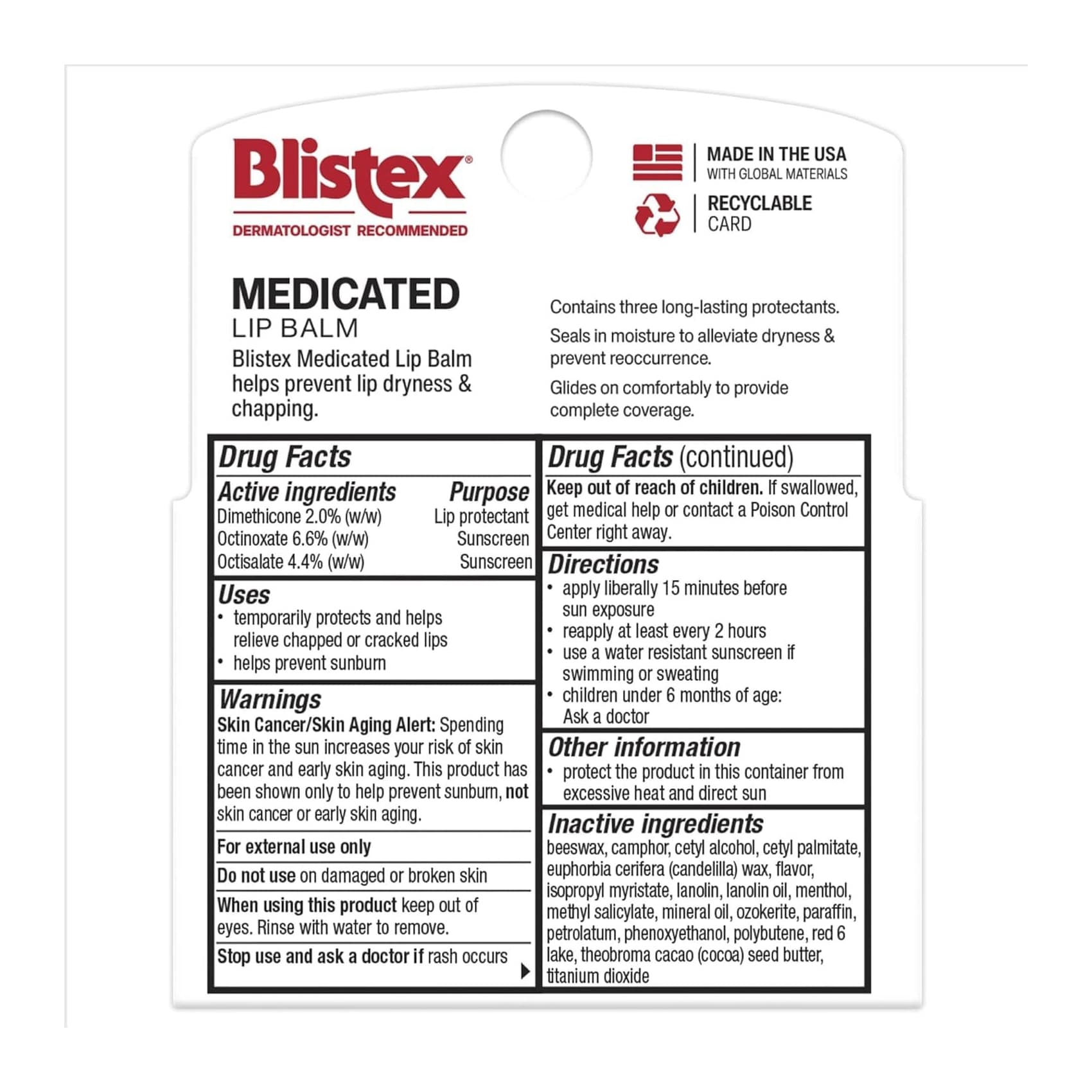 Blistex Medicated Lip Balm, SPF 15 - Pack of 3 - Image 3