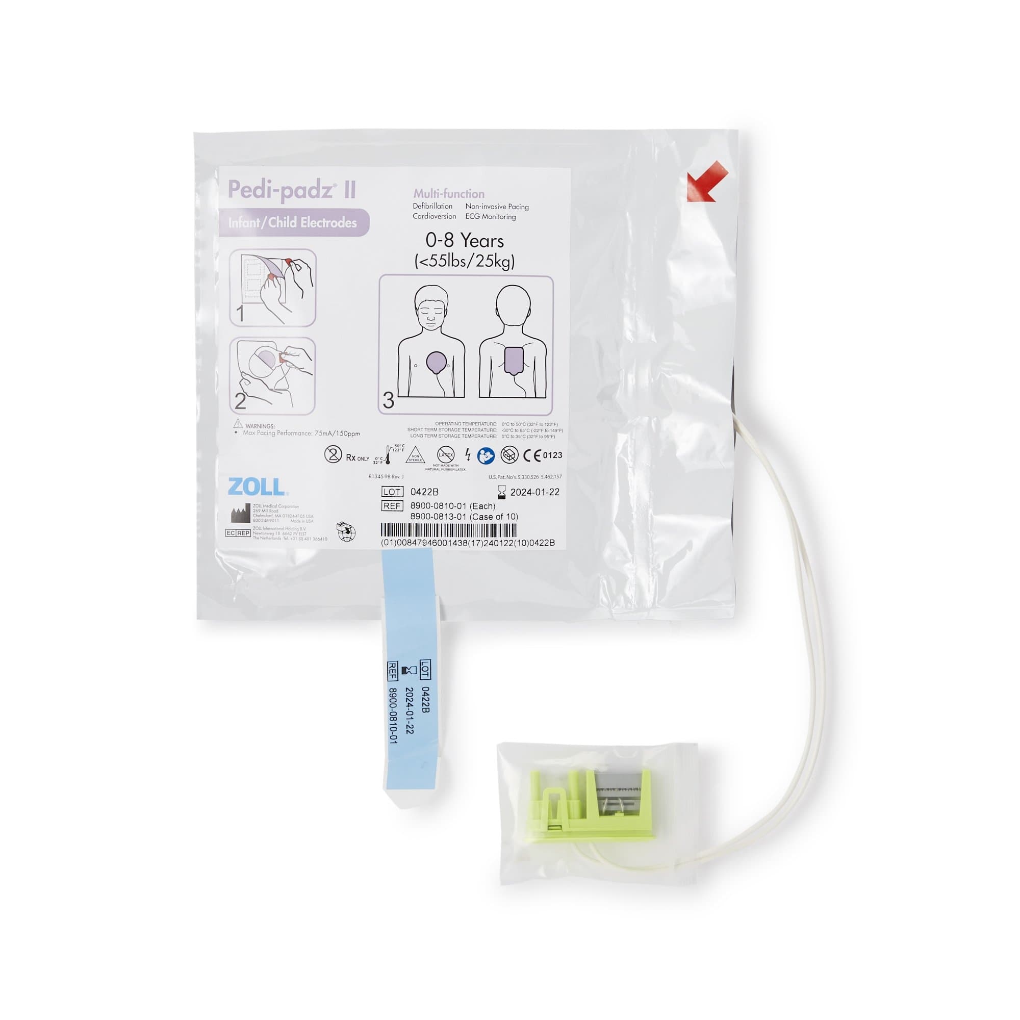 Pedi-padz II Pediatric Electrode for AED Plus Defibrillator - Image 3