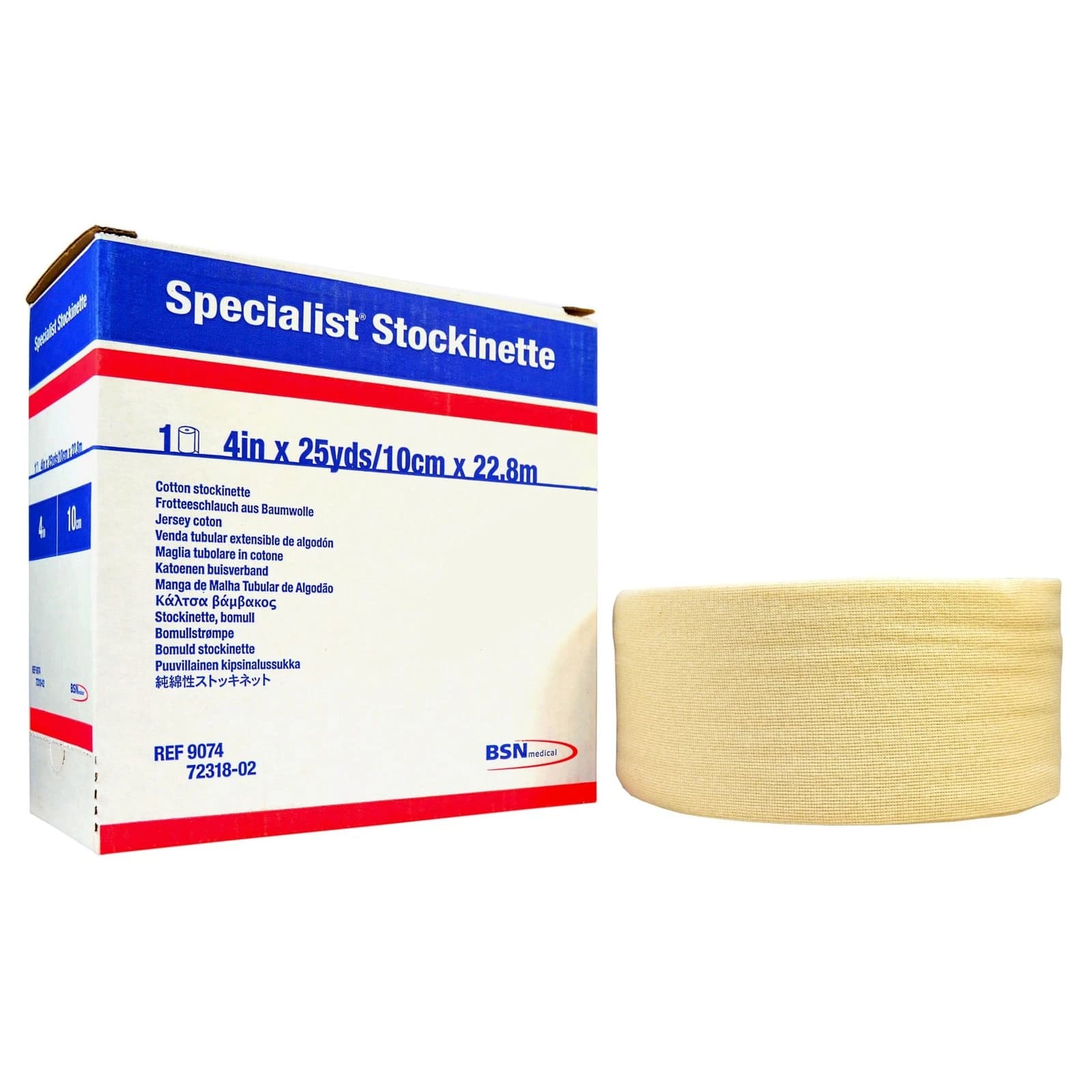 Specialist Cotton Orthopedic Stockinette 4 Inch x 25 Yard, Undercast - Case of 8 - Image 1