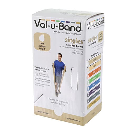 Val-U-Band Latex Exercise Band, 5-Foot Strip Pear (0) - Box of 30 - Image 1