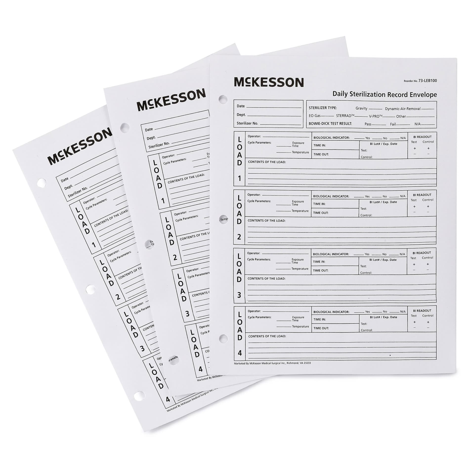 McKesson Sterilization Record Envelope White 8-1/2 x 11 Inch - Image 2