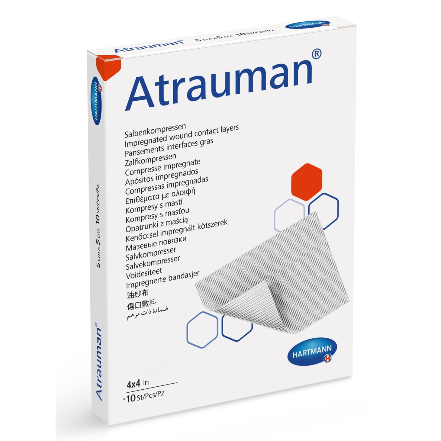 Atrauman Contact Layer Wound Dressing 4 x 4 Inch Sterile - Box of 10 - Image 1