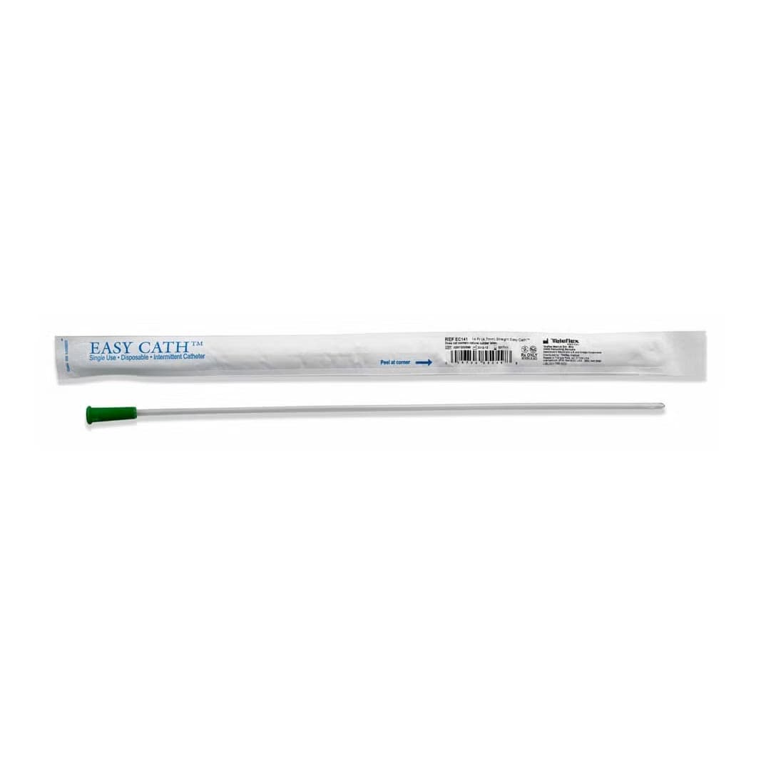 Easy Cath Intermittent Catheter, Straight Tip, Straight Pack, 14 Fr 16" - Each - Image 1