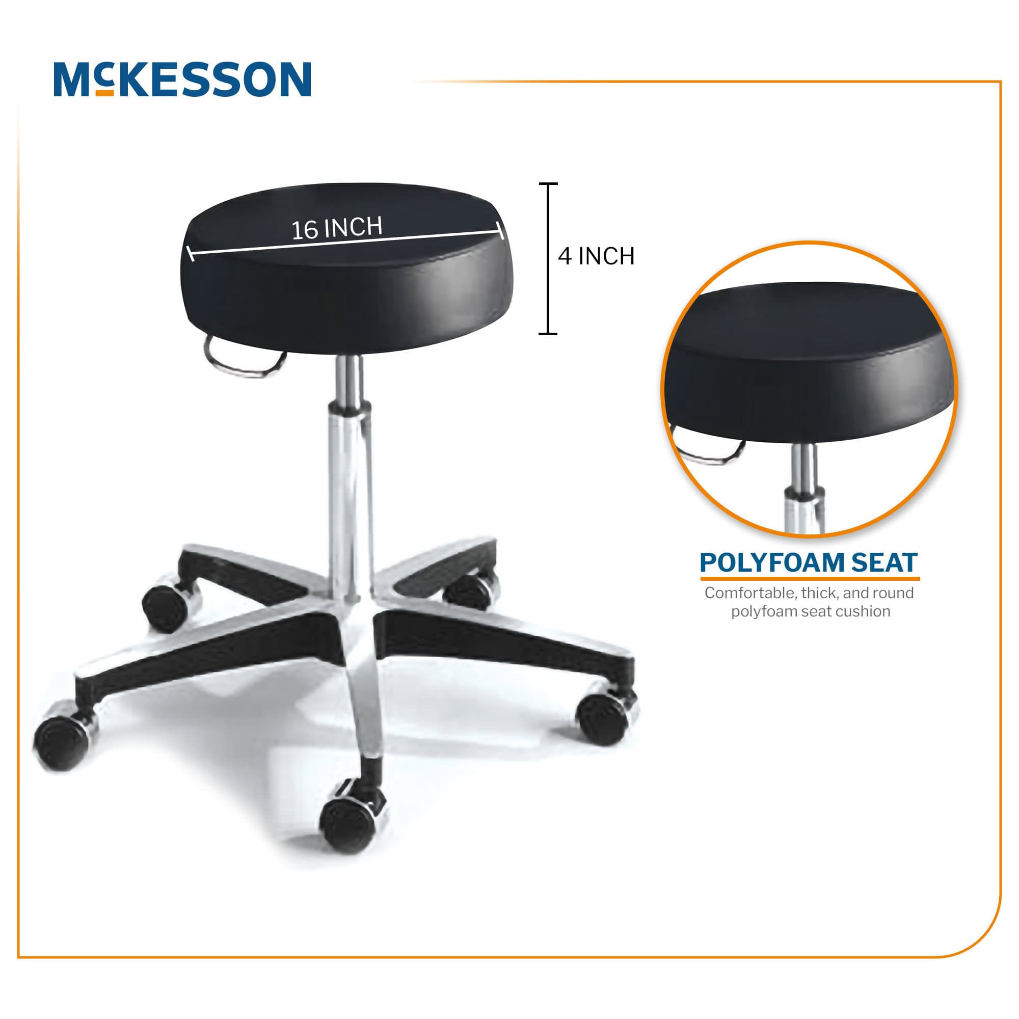 McKesson Backless Exam Stool - Image 2