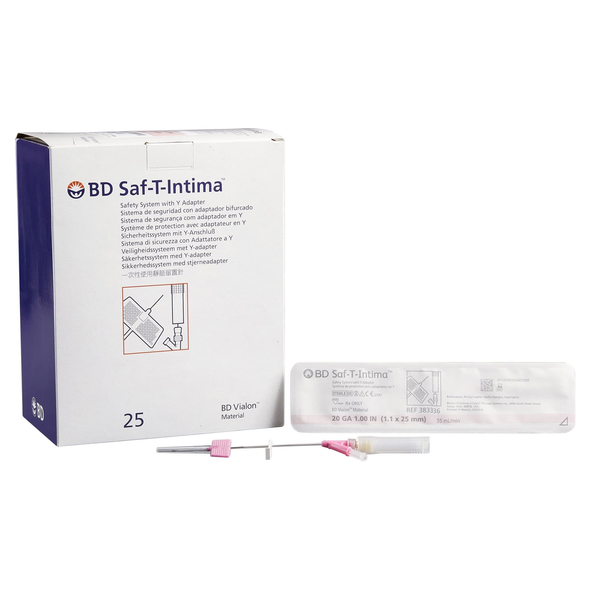 BD Closed IV Catheter 20 Gauge, 1 Inch Retracting Needle - Case of 200 - Image 1