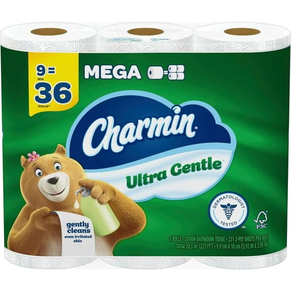 Charmin Ultra Gentle Toilet Paper - Package of 9 - Image 1