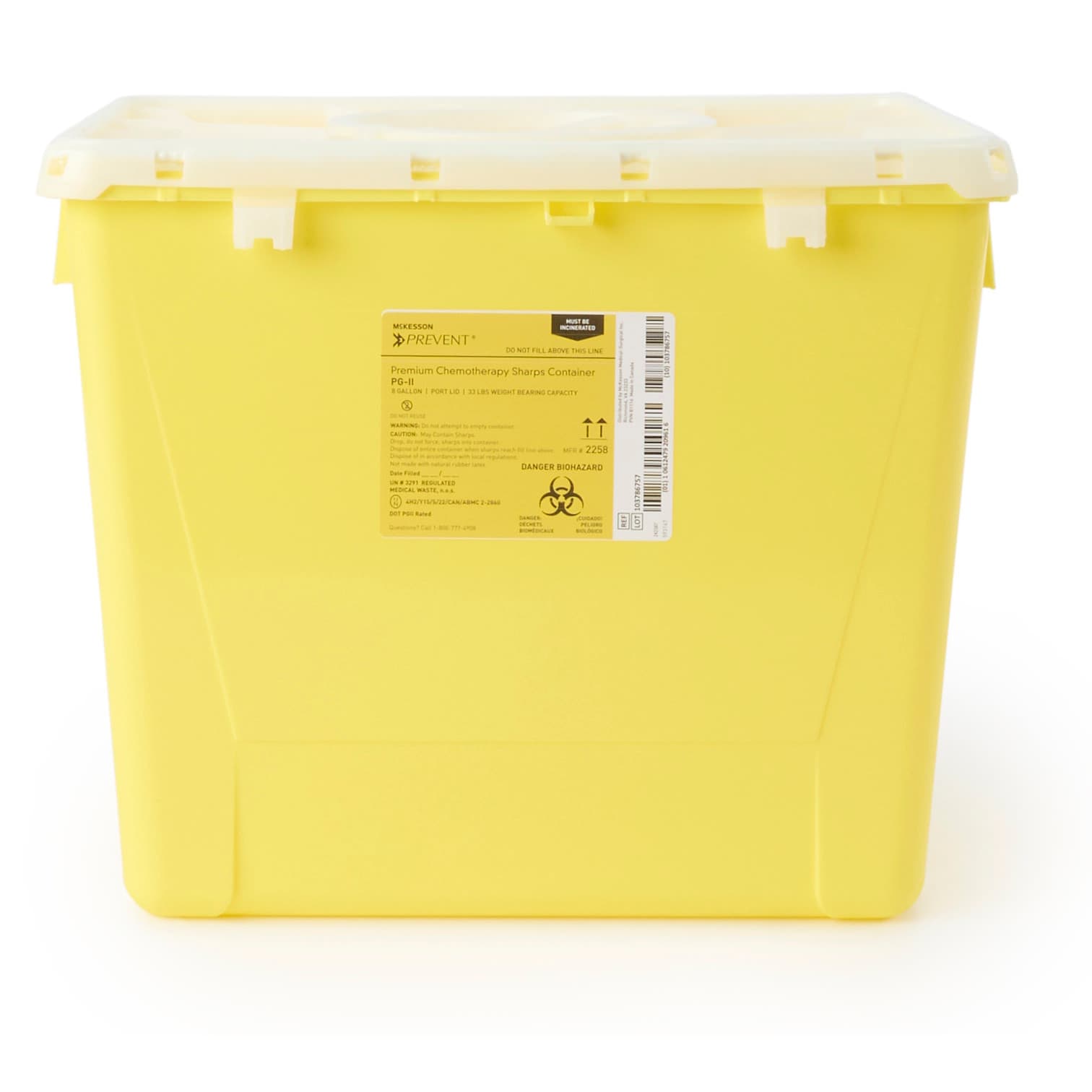 McKesson Prevent Chemotherapy Waste Container, 8 Gallon - Each - Image 1