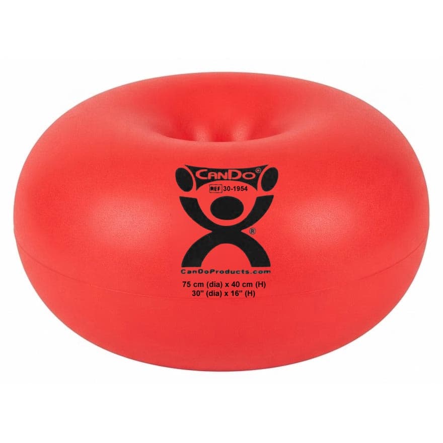 CanDo Donut Ball, 30 x 16 Inch, Red - Image 1