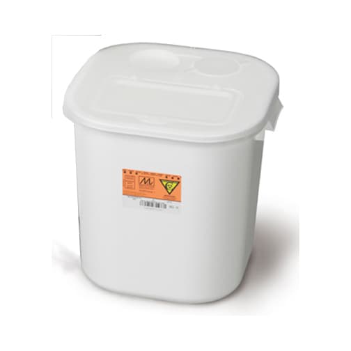 Chemo-Tainer Chemotherapy Waste Container, 13-3/4 x 14 x 13-3/4 Inch - Case of 10 - Image 1