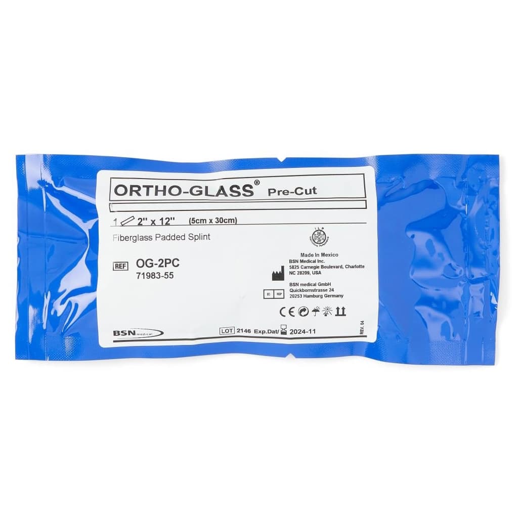 Ortho-Glass Pre-Cut Splints, 2 Inch x 12 Inch - Box of 10 - Image 1