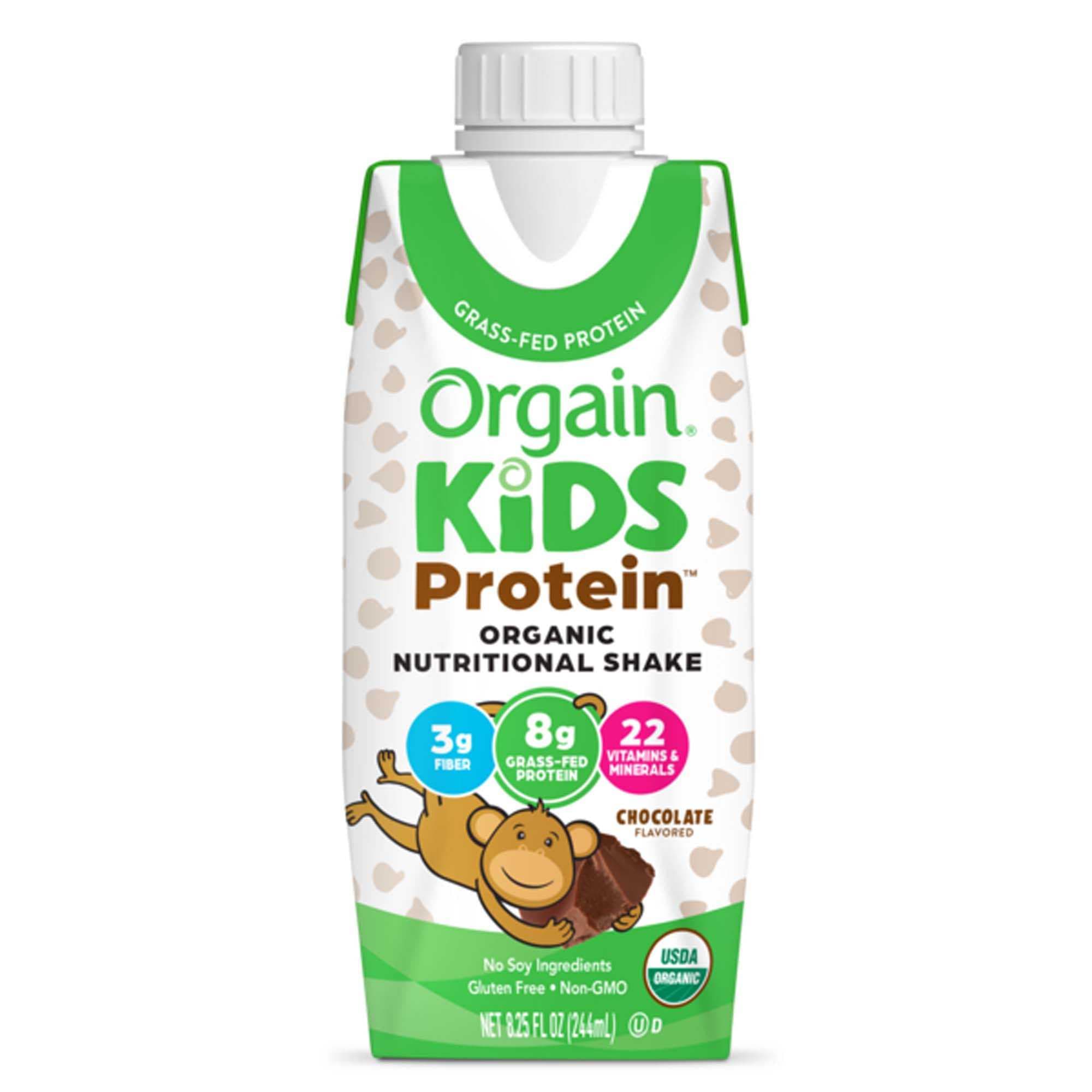 Orgain Kids Protein Organic Nutritional Shake, Chocolate, 8.25 oz - Each - Image 1