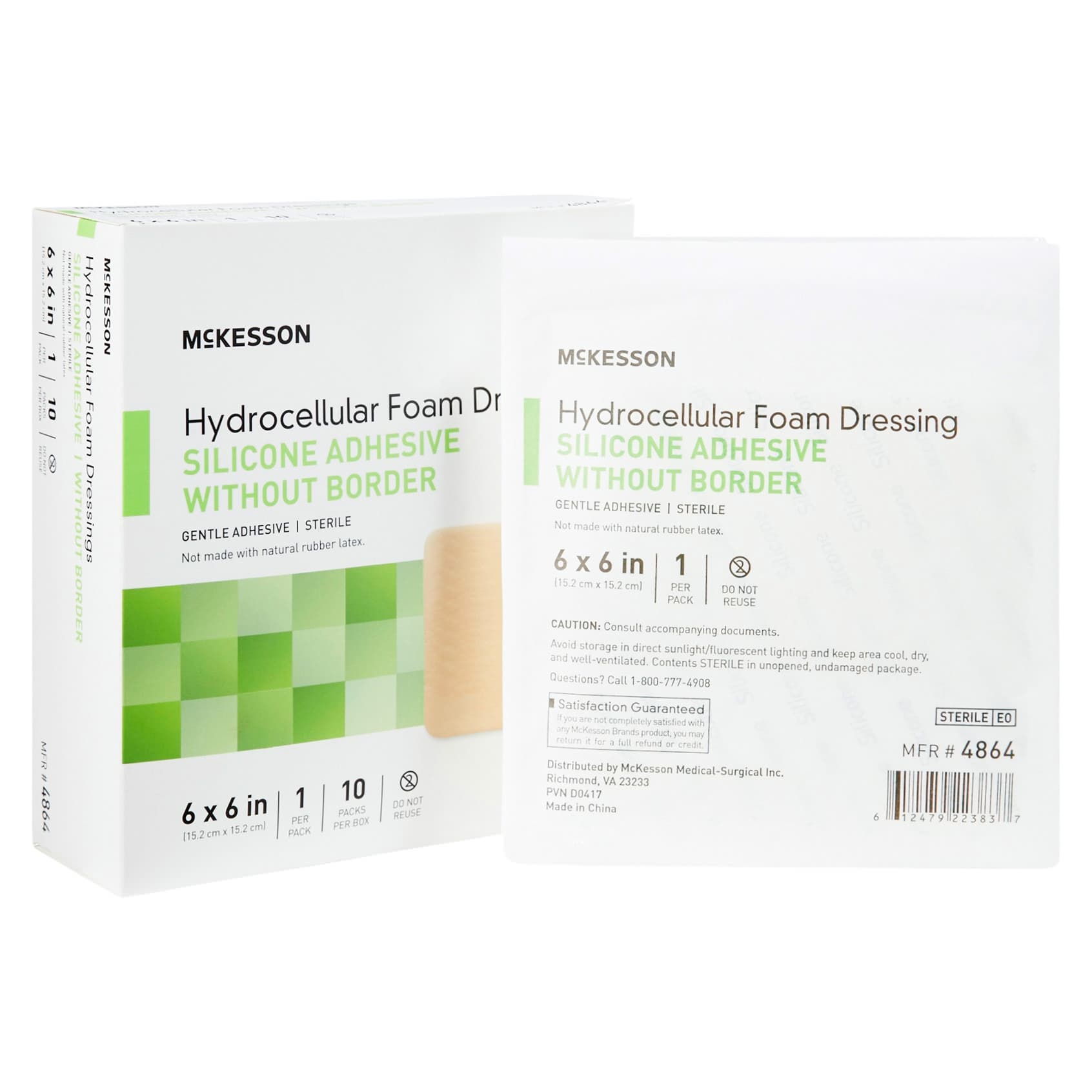 McKesson Hydrocellular Silicone Gel Adhesive Foam Dressings without Border - Image 3