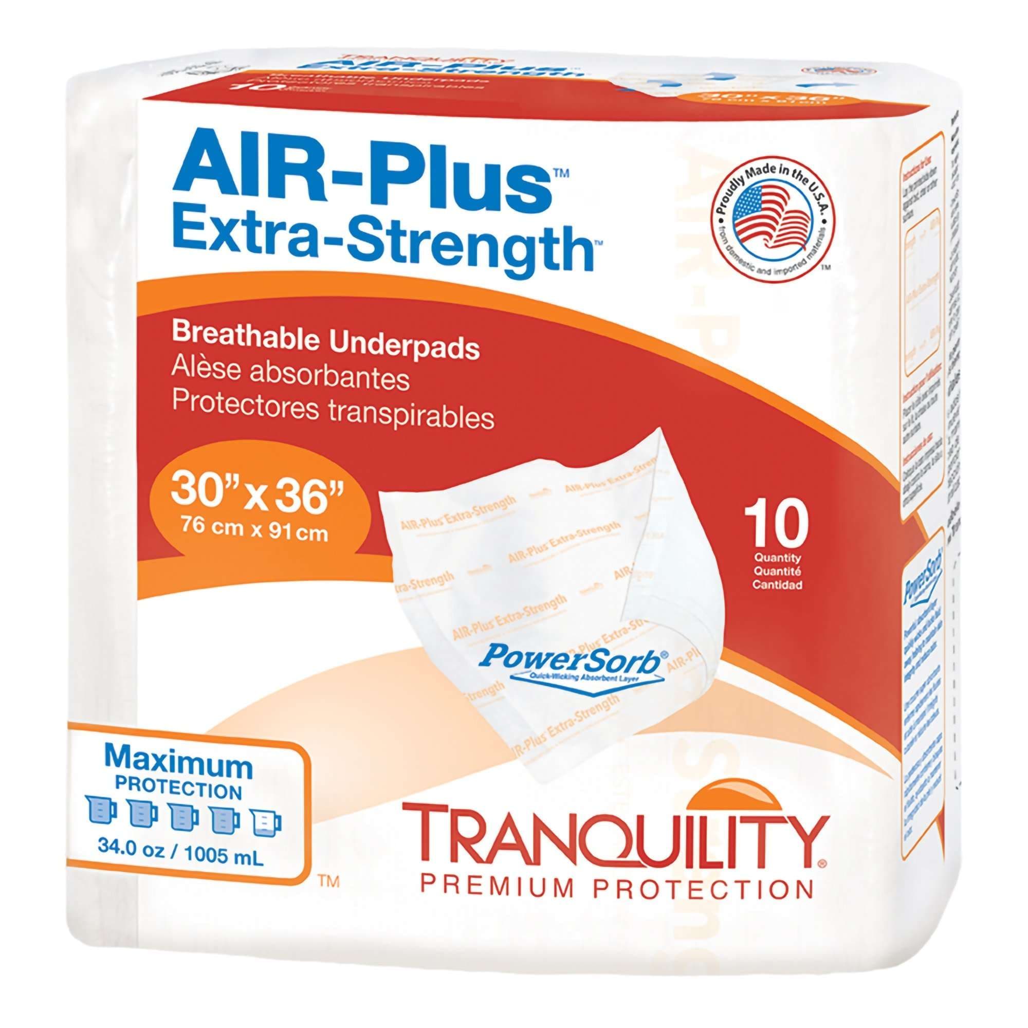 Tranquility AIR-Plus Extra-Strength Breathable Underpad - Case of 40 - Image 1