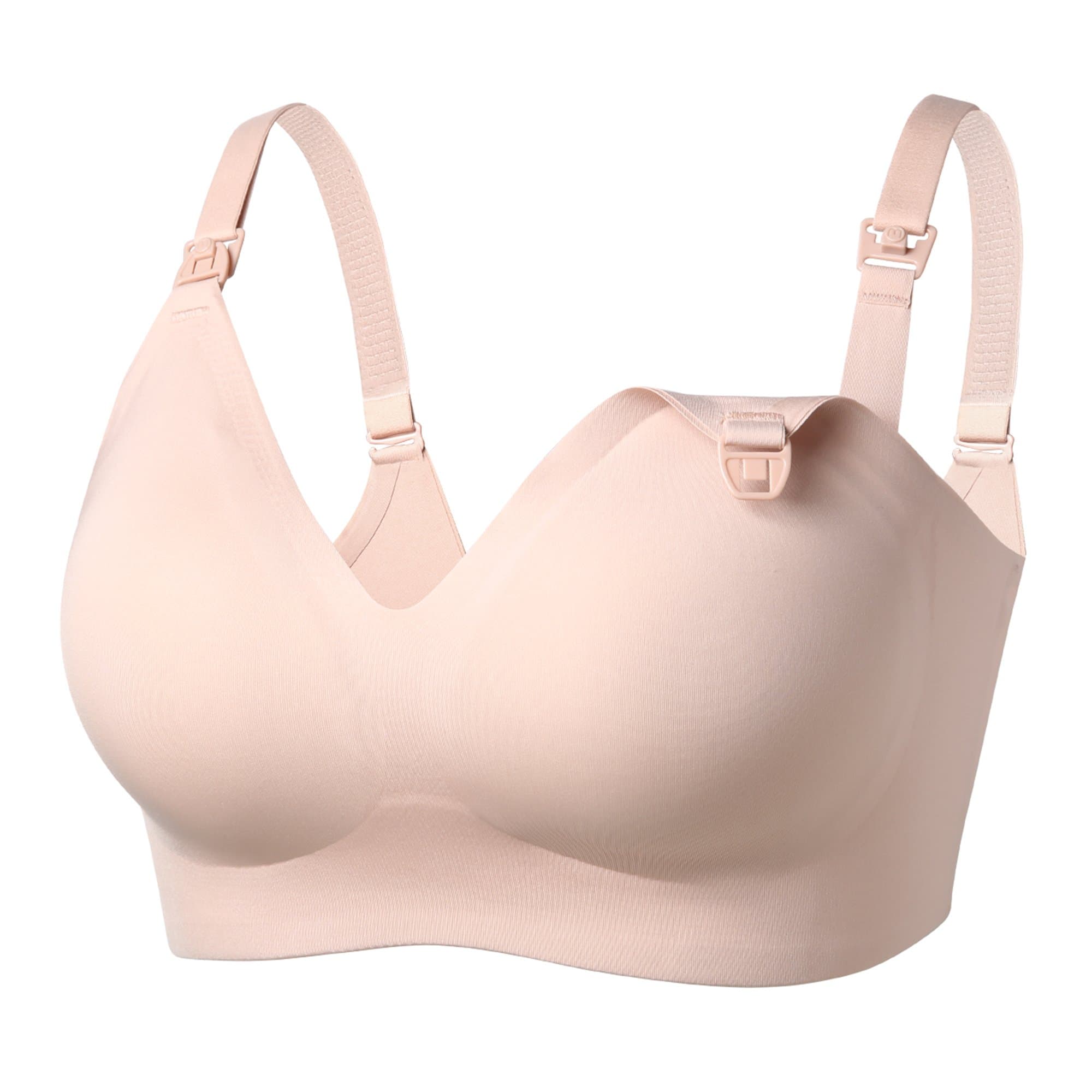 Momcozy Nursing Bra with Adjustable Shoulder Strap, Beige - Image 2