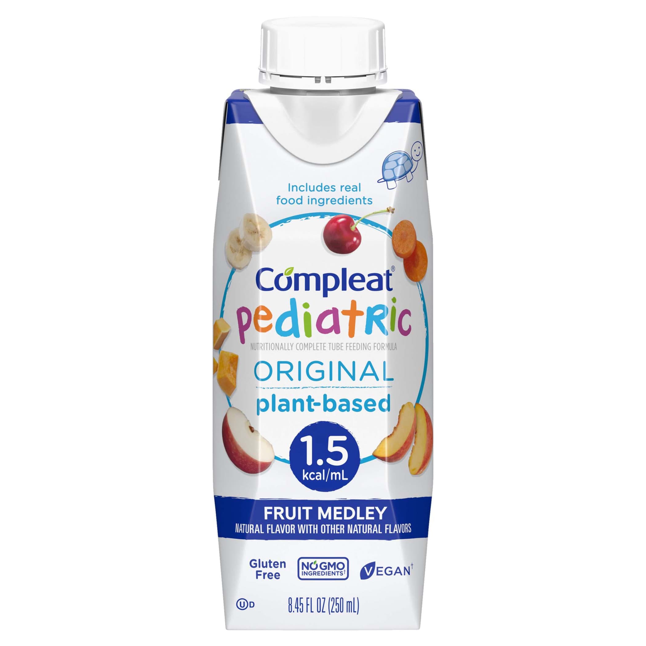 Compleat Pediatric Original 1.5 Plant-Based Tube Feeding Formula, Fruit Medley, 250 mL - Case of 24 - Image 1