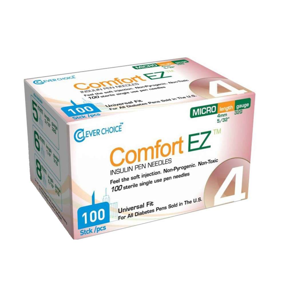 Comfort EZ Standard Insulin Pen Needle, 31 Gauge, 8 mm Length - Box of 100 - Image 1