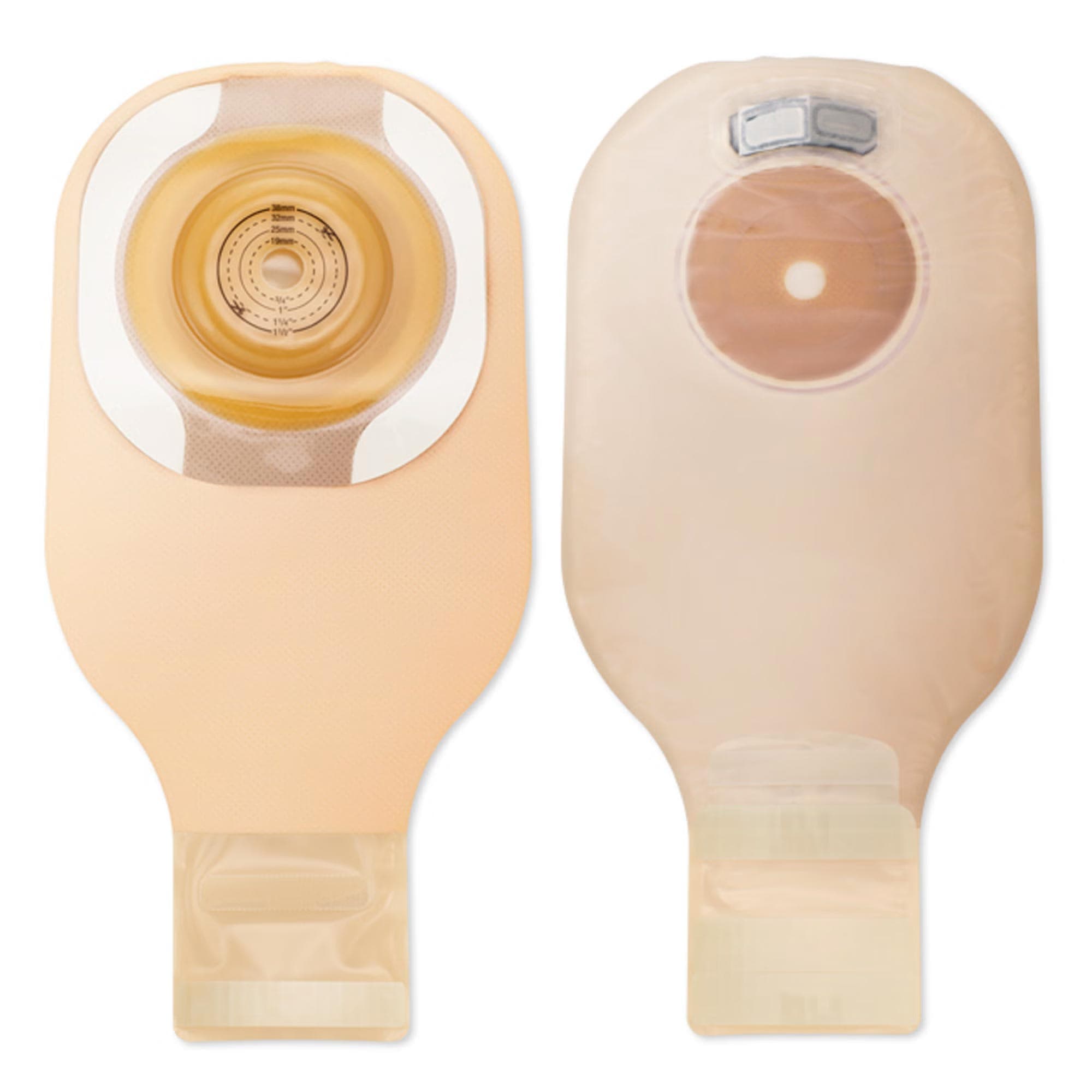Premier 1-Piece Drainable Ostomy Pouch With Soft Convex Flextend Barrier, Beige, Up to 2-1/8 Inch - Box of 5 - Image 1