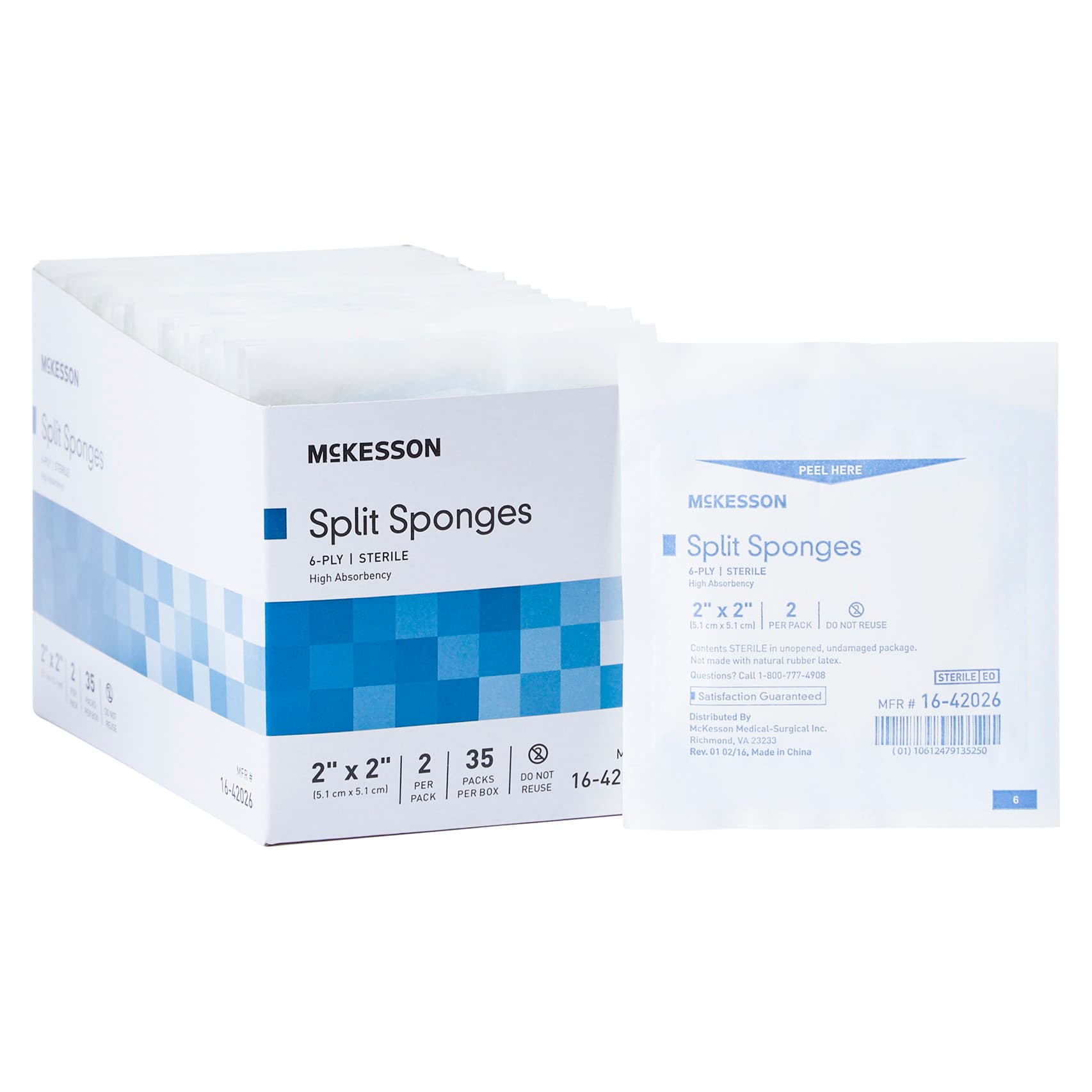 McKesson Polyester and Rayon High Absorbent Split Sponge - Image 1