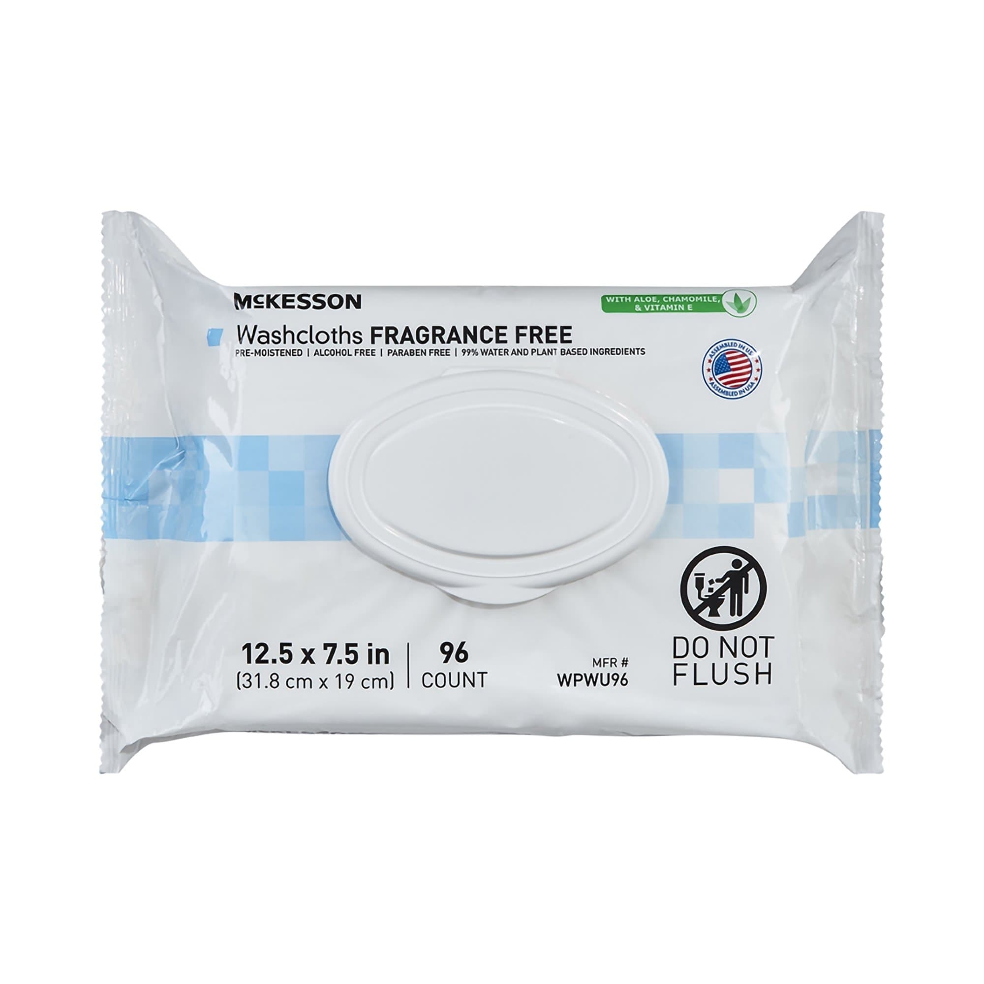 McKesson Pre-Moistened Washcloths
