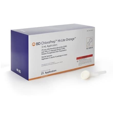 ChloraPrep Hi-Lite Orange Skin Prep Solution, 3 mL - Case of 100 - Image 1
