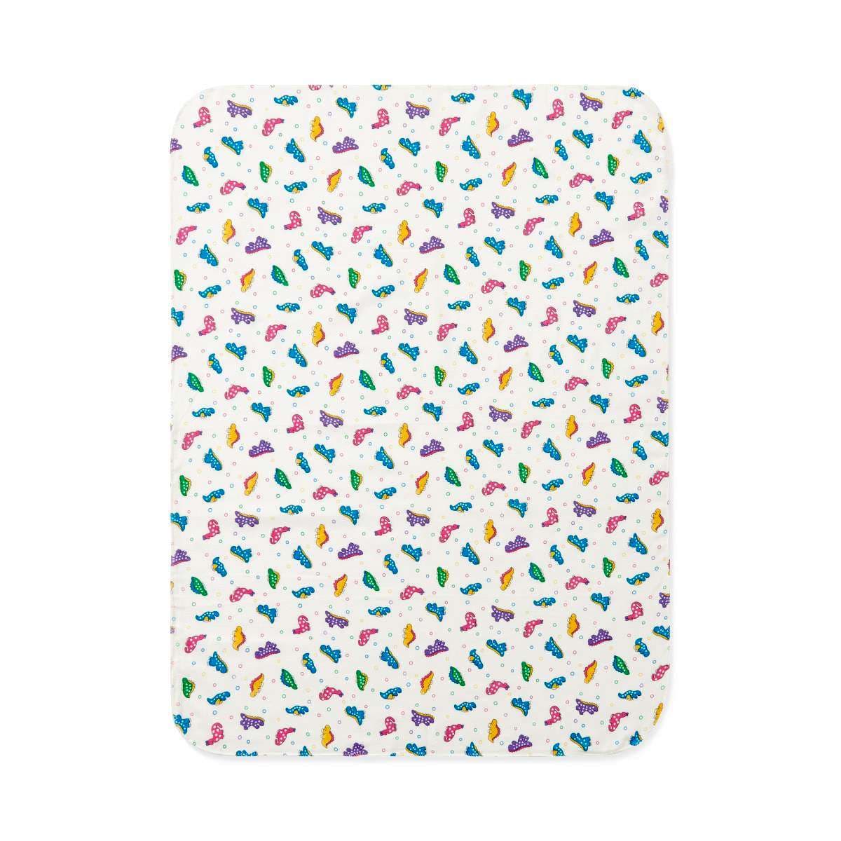 Medline Kuddle-Up Flannel 100% Cotton Baby Blanket, Dinosaur Print, 30" x 40" - Each - Image 1