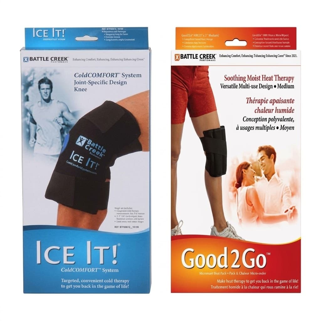 Battle Creek Knee Pain Kit with Electric Moist Heat and Cold Therapy - Each