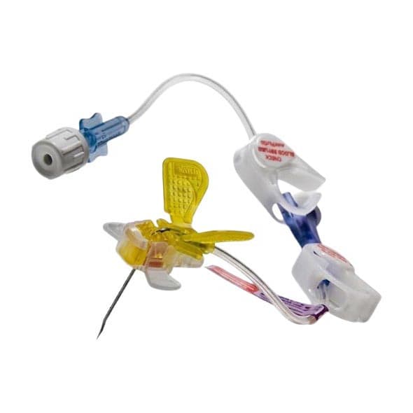 PowerLoc Huber Infusion Set, Sterile, 20 Gauge, Winged Hub, 1 Inch, Y-Site Injection Port - Case of 20 - Image 1