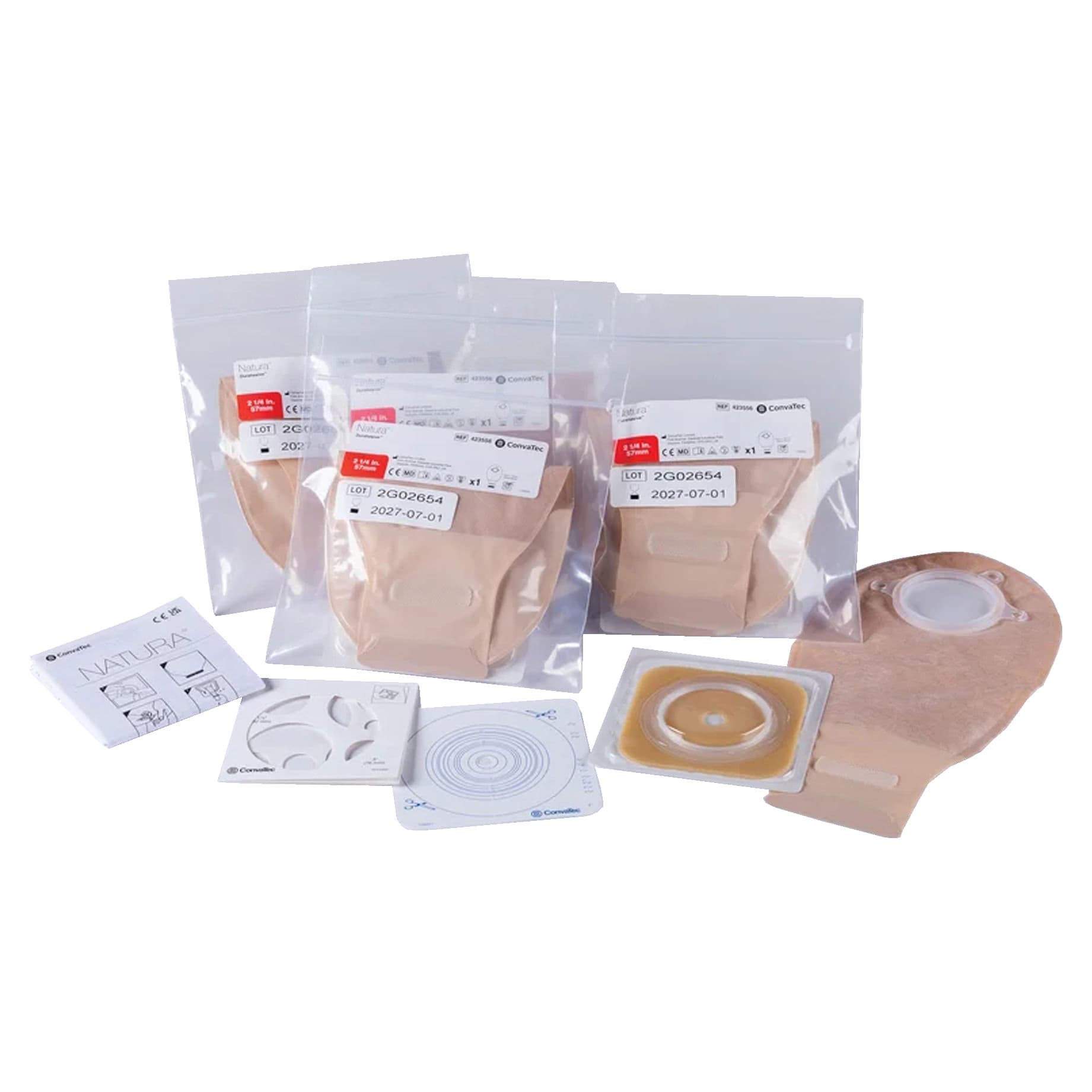 Natura 1-Piece Drainable Ostomy Pouch, 2-1/4 Inch - Box of 5 - Image 1