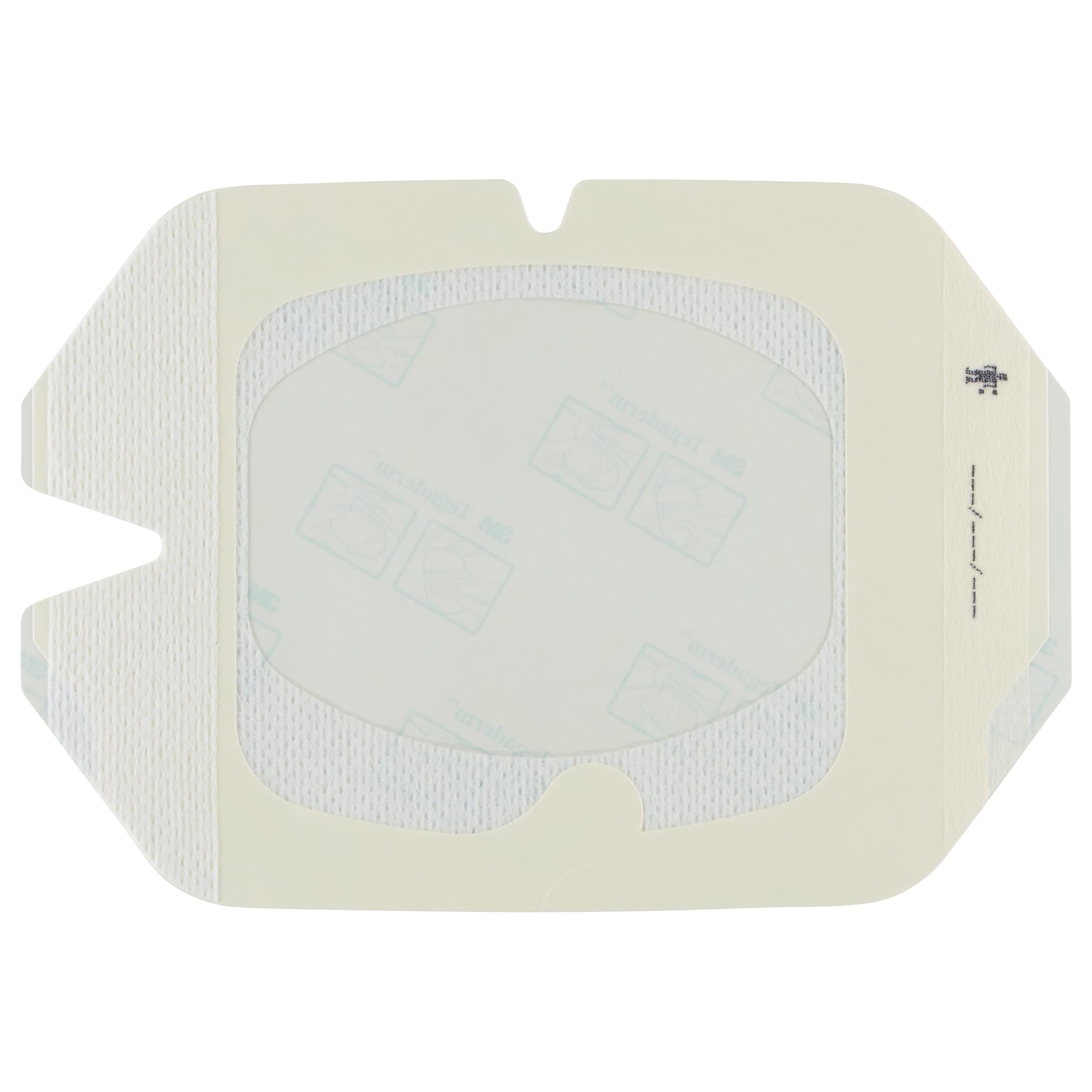 3M Tegaderm Transparent Adhesive Dressing, Frame Style with Border, 4 x 4-3/4 Inch - Box of 50 - Image 1